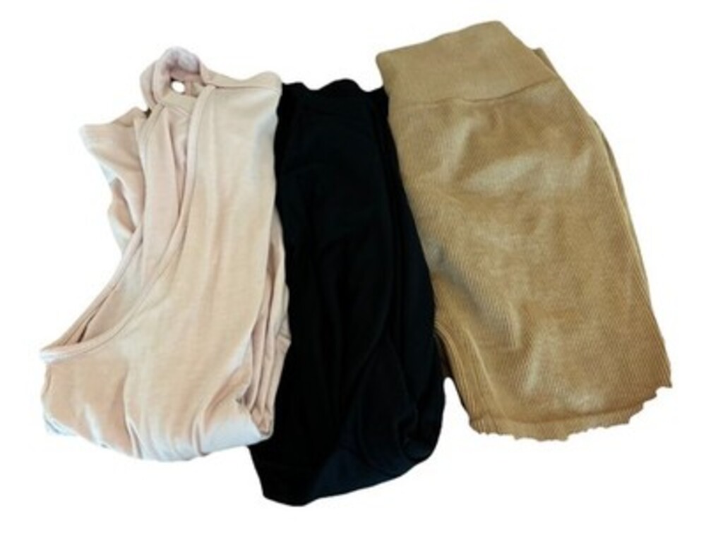 Women's Athletic Bundle 3 Pieces 2 Tanks And 1 Pair Of Bike Shorts
